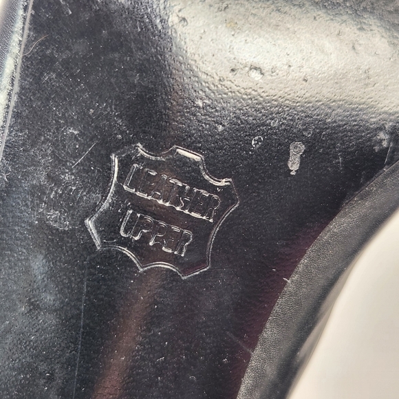 FLINGS Womens Boots Size 6 Black Leather Victorian Granny 90s Chunky Heel Shoe - Picture 10 of 11